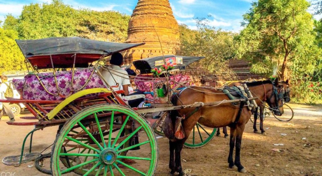Bagan Temples Day Tour with Horse Cart and Private Tour Car